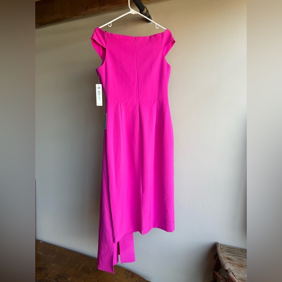 NWT Eliza J | Pink Off The Shoulder Midi Dress Size 8 - Picture 2 of 10